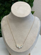 Gold chain with pearls and studs