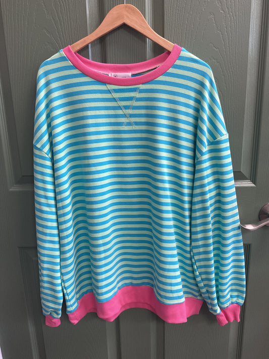 Long sleeve striped top