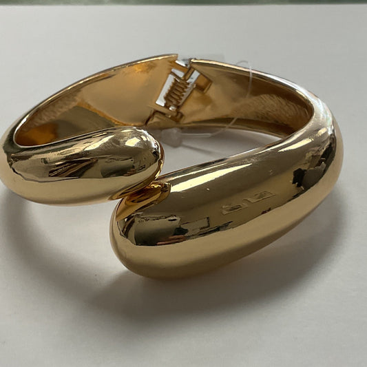 Gold hinged cuff bracelet