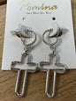 Cross earrings silver