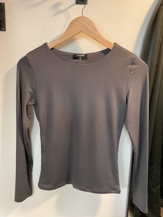 LS fitted knit top double lining