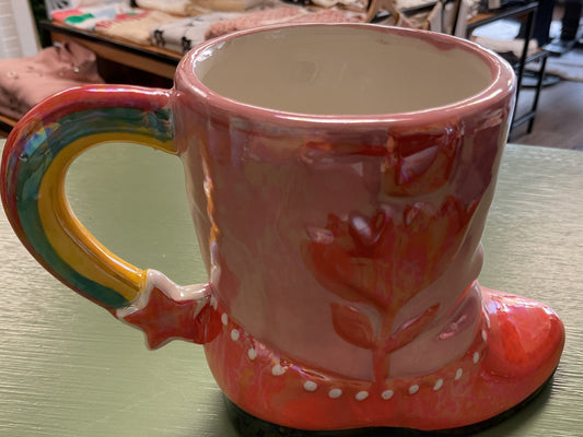Cowboy boot coffee mug