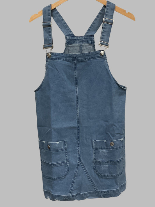 Denim overall dress