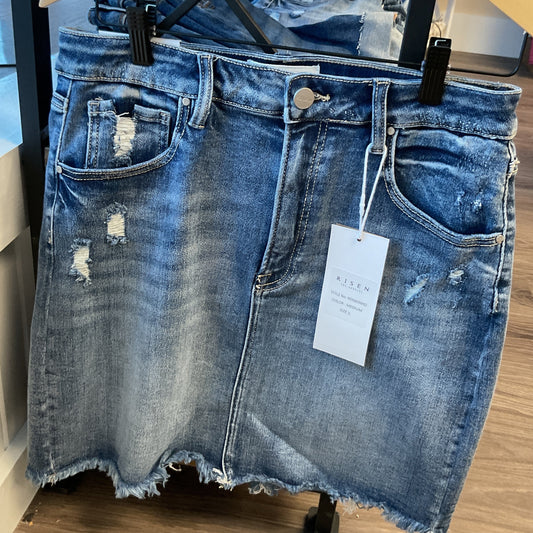 Denim mini skirt by Risen