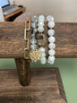 Multi-Stone Crystal Beaded Stretch Bracelet Set