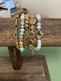 Beaded Clover Stretch Bracelet Set