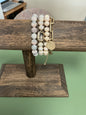 Multi-Stone Crystal Beaded Stretch Bracelet Set