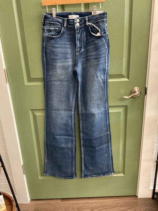 Kancan , high-rise, wide flare jeans