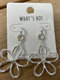 Silver flower earrings