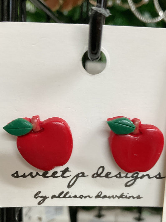 Sweet P Designs apple studs