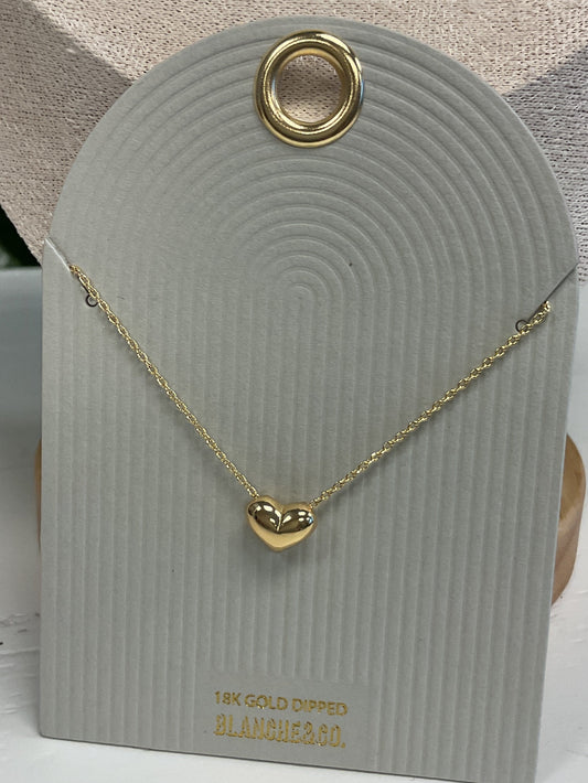 Gold chain with tiny heart