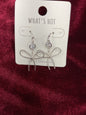 Silver dangling bows