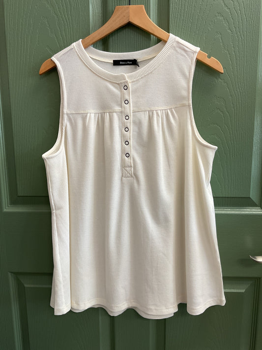 Flowy Babydoll Henley tank